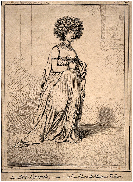 La belle Espagnole,-ou-la doublure de Madame Tallien J. Gillray 1796